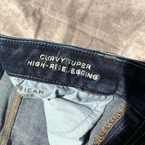 AEO dark wash high waisted jeggings - Picture 5 of 8